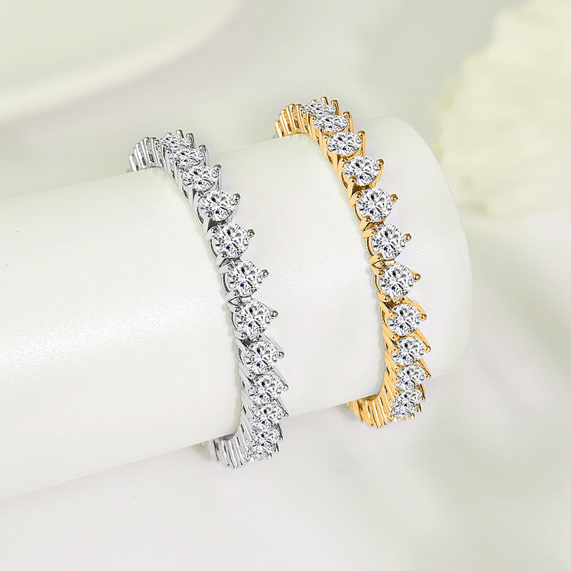 Zircon Bracelet In Gold or White Gold