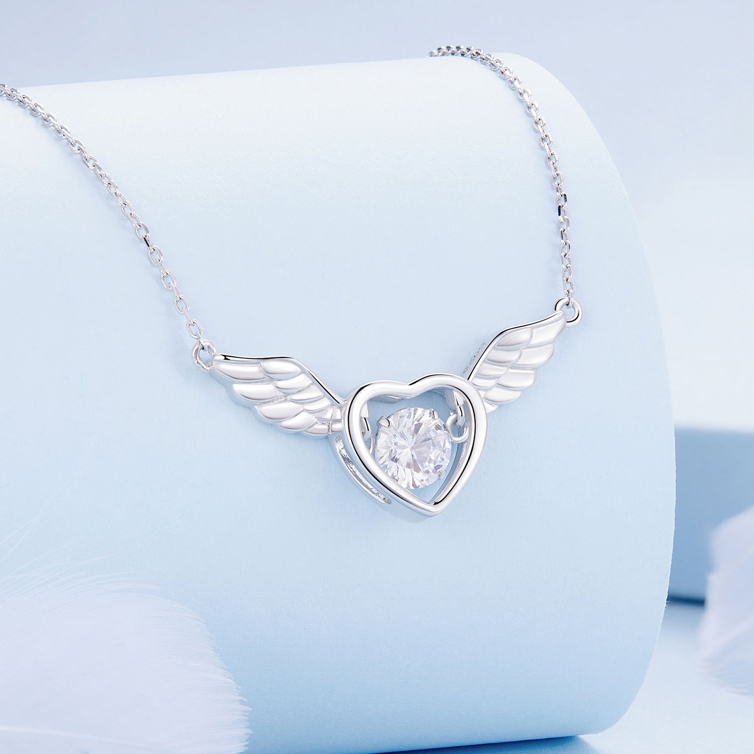 Sterling Silver Angel Wings Necklace